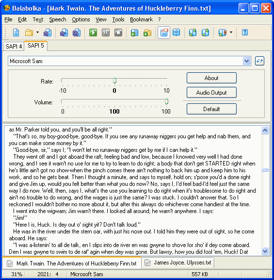 Balabolka 2.11.0.628 software screenshot