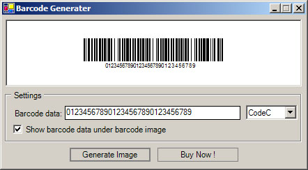 Barcode 128 Module 1.0 software screenshot