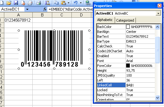 Barcode ActiveX Control 3.3 software screenshot