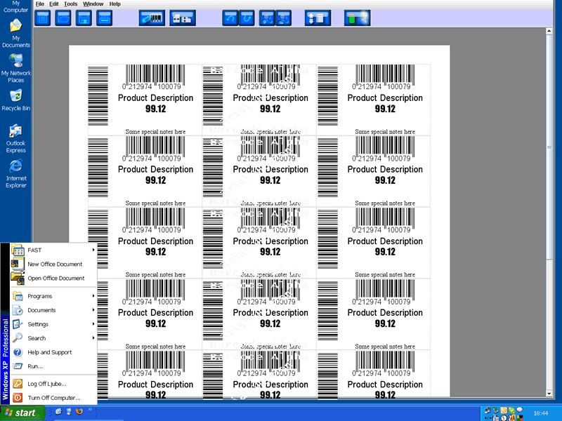Barcode Alpha for Windows 1.1 software screenshot