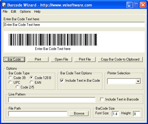 Barcode Generator 4.1 software screenshot