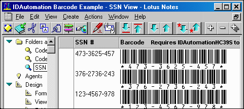 Barcode LotusScript for Lotus Notes and Approach 1.0 software screenshot