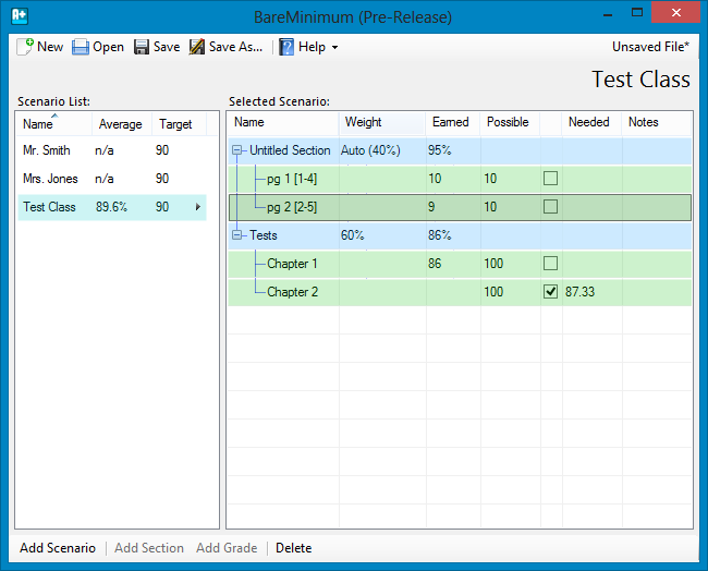 BareMinimum 0.8.0 Pre-Release software screenshot