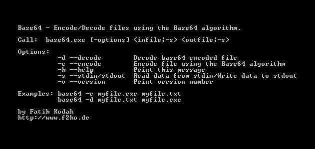 Base64 De-/Encoder 1.2.4 software screenshot