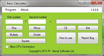 Basic Calculator Free 1.0.0.6 software screenshot