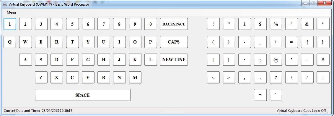 Basic Word Processor 1.3.0 software screenshot