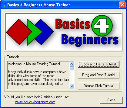 Basics 4 Beginners Mouse Tutorial 1.0 software screenshot