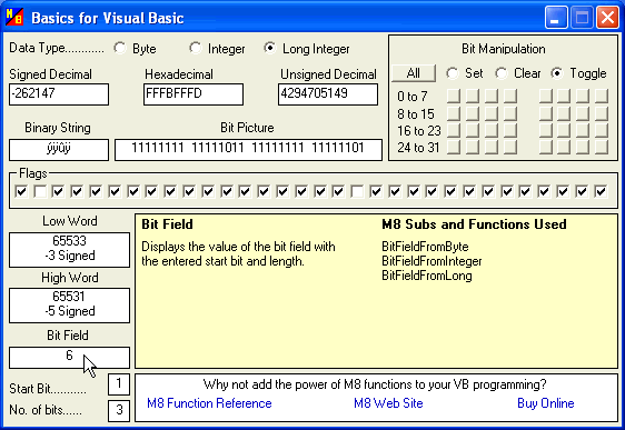 Basics for Visual Basic 1.00.08 software screenshot