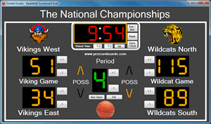 Basketball Scoreboard Dual 2.0.1.0 software screenshot