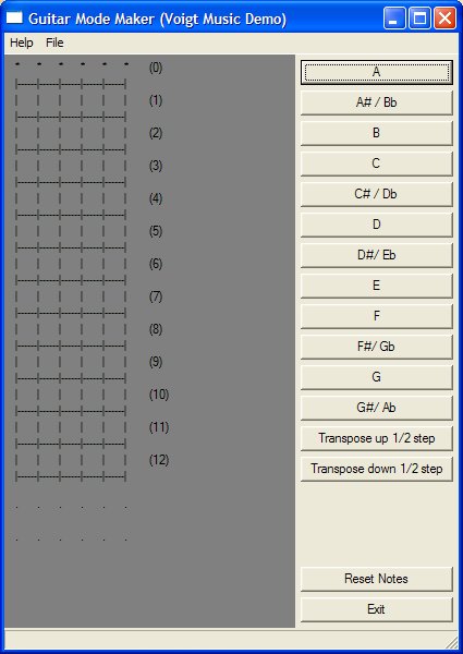 Bass Guitar Mode Maker 1.3 software screenshot