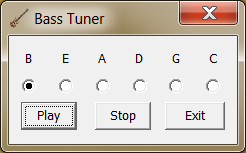 Bass Tuner 1.01 software screenshot
