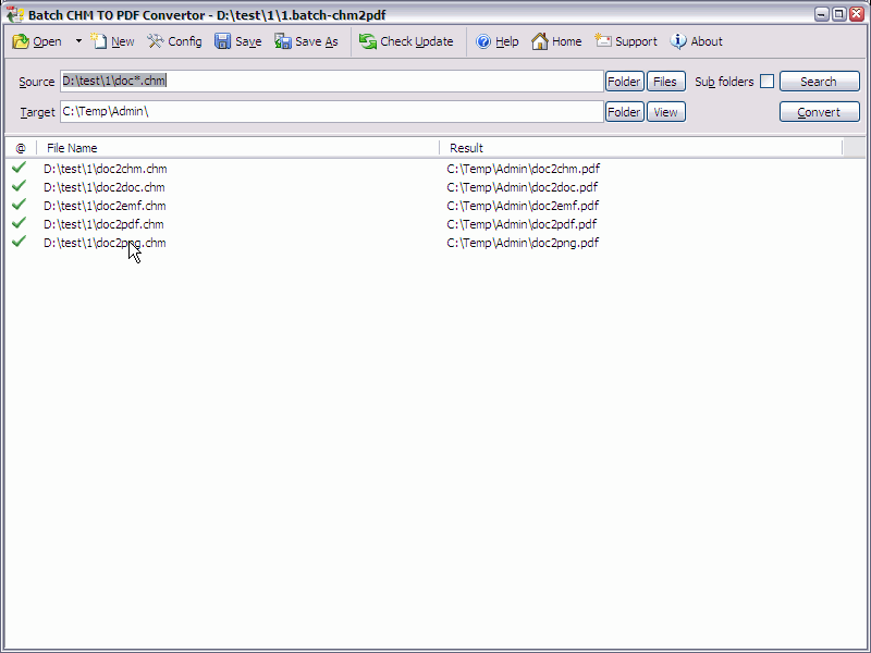 Batch CHM TO PDF Convertor 2017.9.510.1766 software screenshot