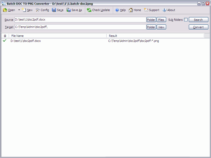 Batch DOC TO PNG Converter 2017.9.510.2162 software screenshot