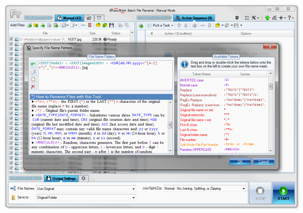 Batch File Rename 5.0.7.0 software screenshot