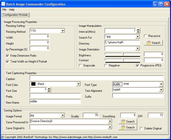 Batch Image Commander 1.44 software screenshot