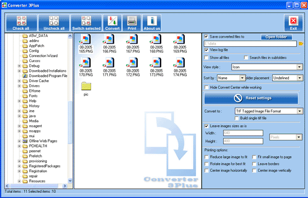 Batch Image Converter 3Plus 1.0 software screenshot
