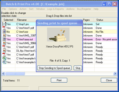 Batch & Print Pro 10.01 software screenshot