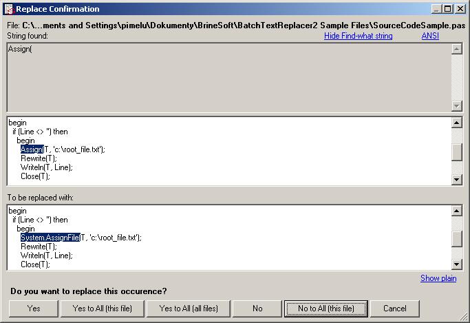 Batch Text Replacer 2.8 software screenshot