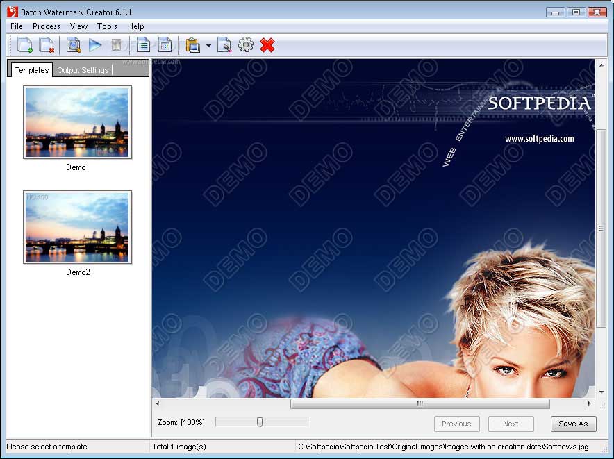 Batch Watermark Creator 7.0.136 software screenshot