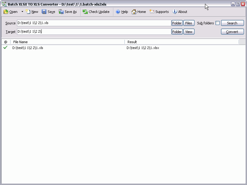 Batch XLS & XLSX Converter 2016.8.822.1960 software screenshot