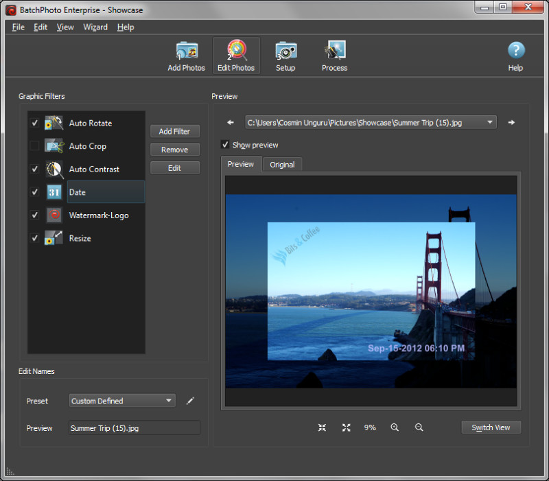 BatchPhoto Enterprise  4.0.2 software screenshot