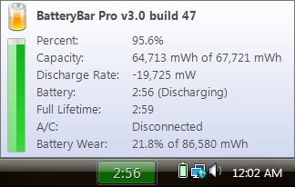BatteryBar 3.6.6 software screenshot