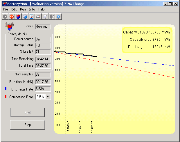 BatteryMon 2.1.1008 software screenshot