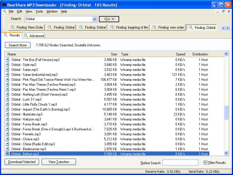 BearShare Mp3 Downloader 3.0.0 software screenshot