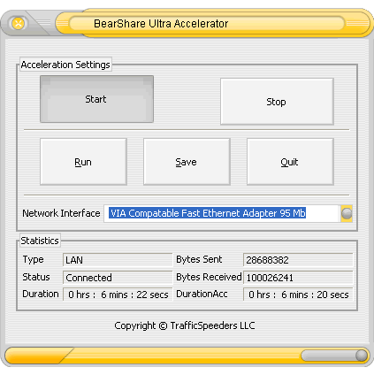 BearShare Ultra Accelerator 6.3.8 software screenshot