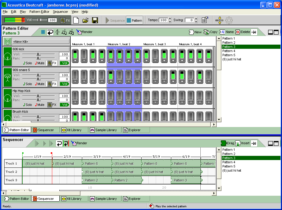 Beatcraft drum machine 1.02_b19 software screenshot