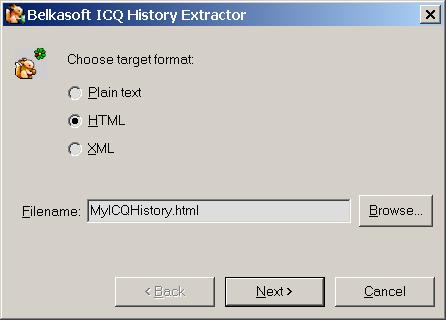 Belkasoft ICQ History Extractor Pro 2.04 software screenshot