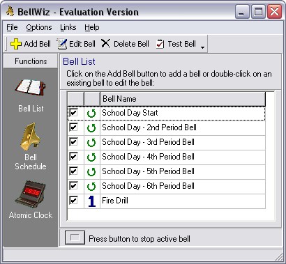 BellWiz 1.10 software screenshot