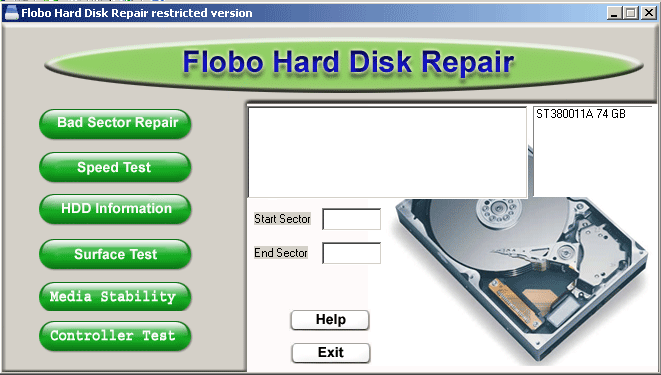 Best Flobo HDD Repair 6.2 software screenshot
