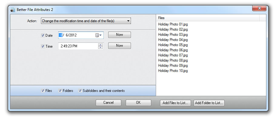 Better File Attributes 2.0.8.0 software screenshot