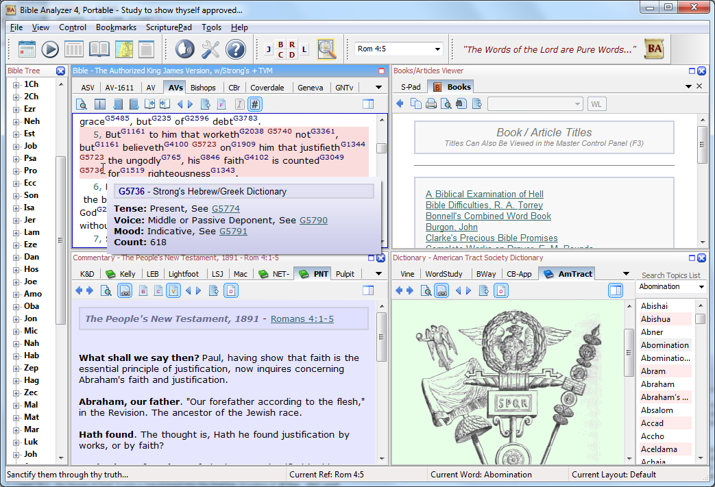 Bible Analyzer 5.1.1.05 software screenshot