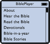 BiblePlayer for iPod 1.1 software screenshot