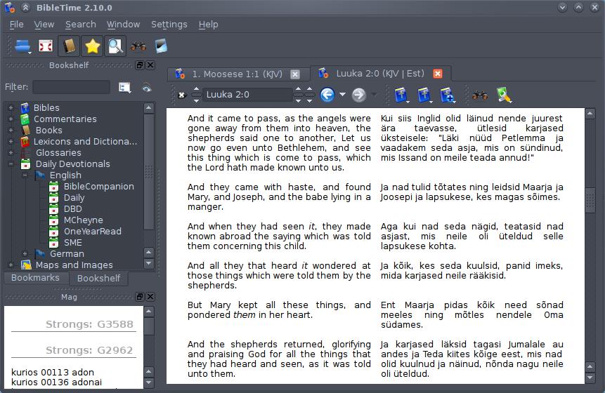 BibleTime 2.10.1 software screenshot