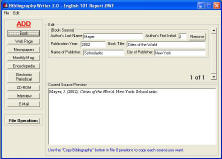 Bibliography Writer 3.0.012 software screenshot