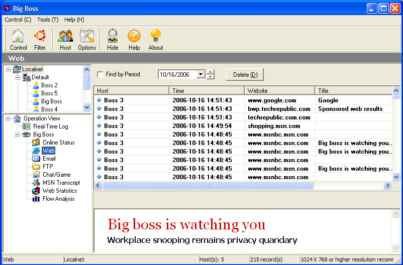 Big Boss 2.83 software screenshot