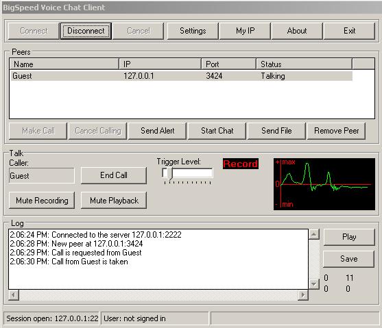 BigSpeed Voice Chat SDK 3.0 software screenshot