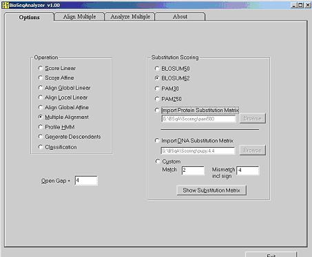 BioSeqAnalyzer 1.0 software screenshot