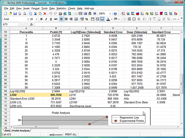 BioStat 2009 5.8.3.0 software screenshot