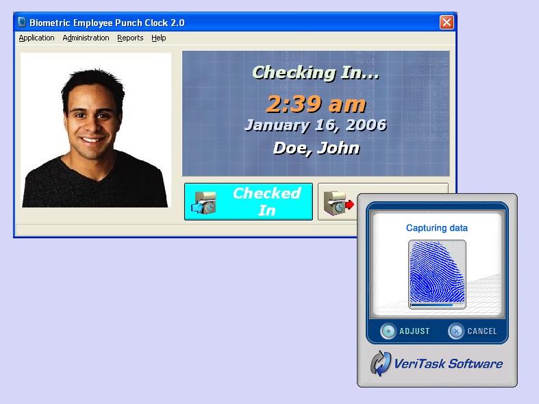 Biometric Employee Time Clock 4.0 software screenshot