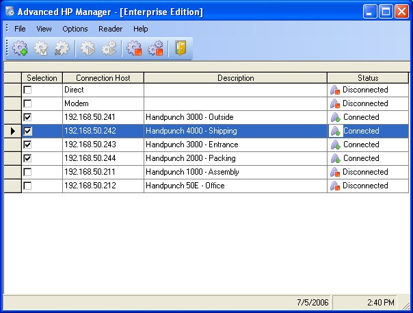 Biometric Handpunch Manager Professional 7.6.17 software screenshot