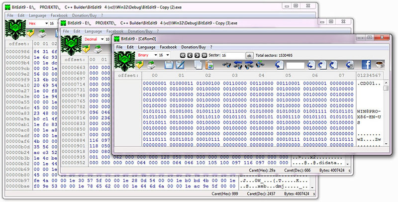 BitEdit9 3.0 software screenshot