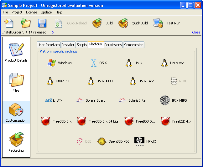 BitRock InstallBuilder Enterprise 17.4.0 software screenshot