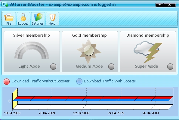 BitTorrentBooster 2.1 software screenshot