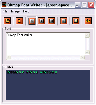 Bitmap Font Writer 1.3 software screenshot