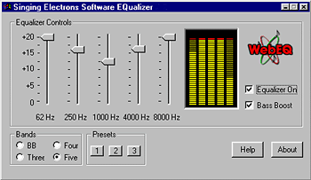 Blaze Audio WebEQ 2.6 software screenshot