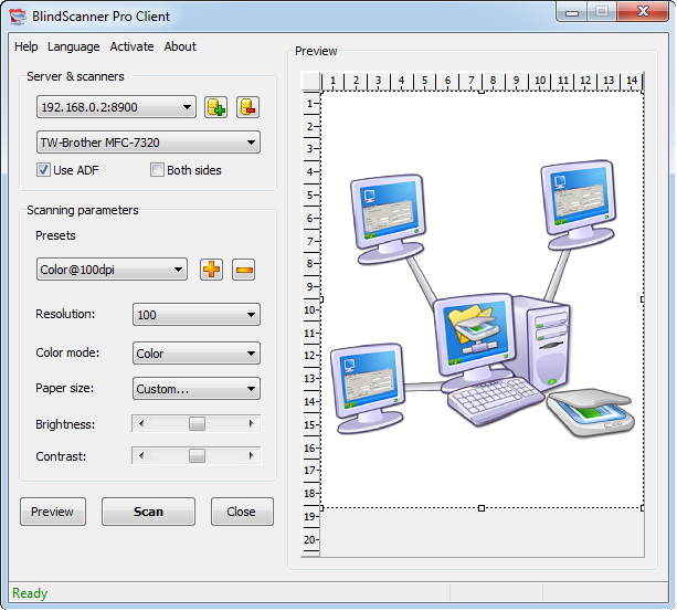 BlindScanner Pro 3.21 software screenshot